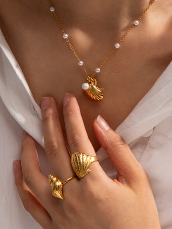 ネックレス パール シェル ヒトデ ビキニ バケーション シック ネックレス