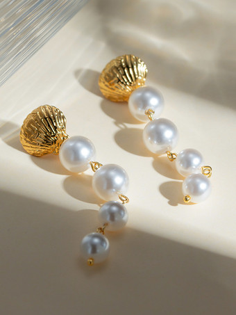 イヤリング シェルパール スタイリッシュ 繊細 イヤリング