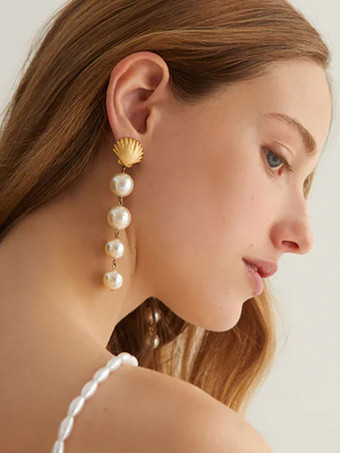 イヤリング シェルパール スタイリッシュ 繊細 イヤリング