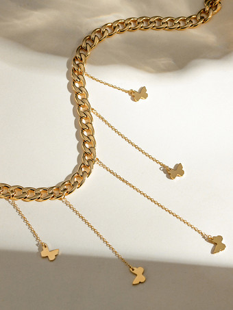 ステンレスネックレス ムーン スター ビキニ バケーション カジュアル シック ネックレス