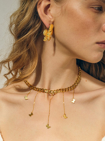 ステンレスネックレス ムーン スター ビキニ バケーション カジュアル シック ネックレス