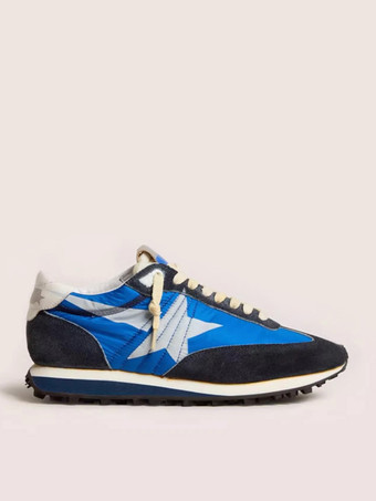 azul Zapatillas amarillas Zapatillas informales con cordones y punta redonda con estampado de estrellas