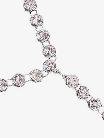 アンクレット スパークル クリスタル メタルベース ビーチ ベアフット サンダル