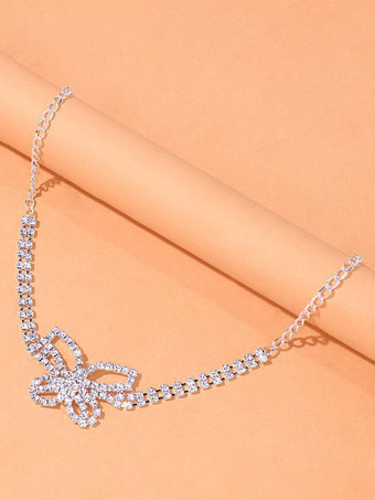 太ももチェーン バタフライスパークルクリスタルレッグチェーン