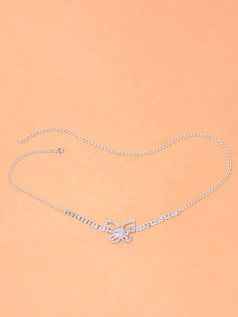 太ももチェーン バタフライスパークルクリスタルレッグチェーン