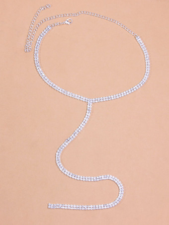 ネックレス スパークルクリスタル メタルベースネックレス