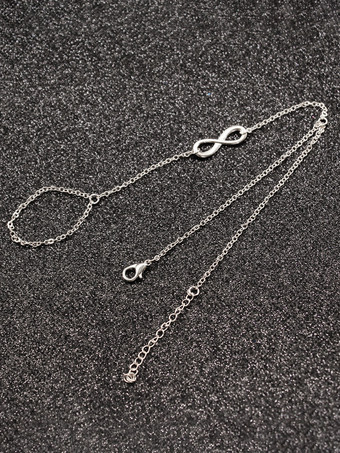 シルバー ブレスレット インフィニティシンボル メッキ タイムレスブレスレット