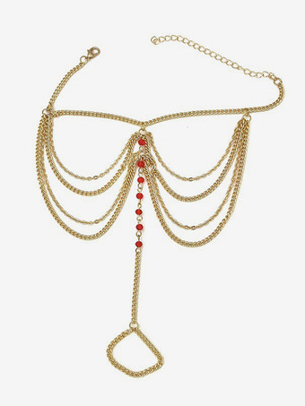 レッド アンクレット メタル ビーチ 大人用 レディース ジュエリー