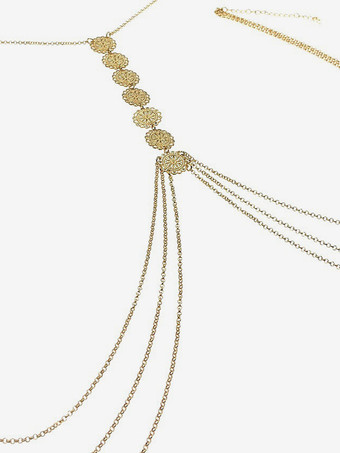 ボディチェーン レイヤード サンフラワー ビキニ ビーチ チェストチェーン