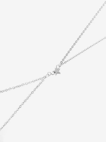 ボディチェーン シングルスターメッキビキニ サマービーチ チェストチェーン