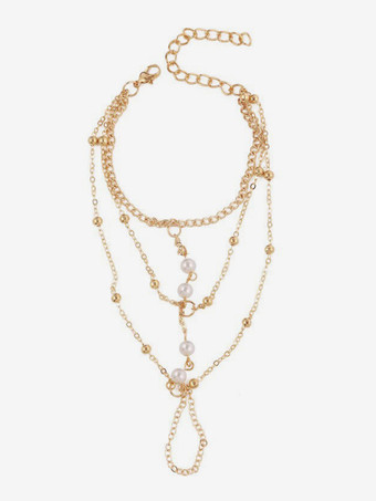 ブレスレット ビーズ プレアル レイヤード シック スタイリッシュ ブレスレット