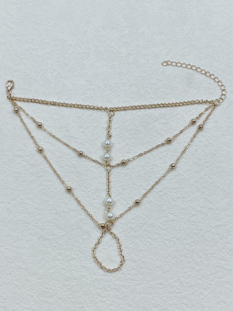 ブレスレット ビーズ プレアル レイヤード シック スタイリッシュ ブレスレット