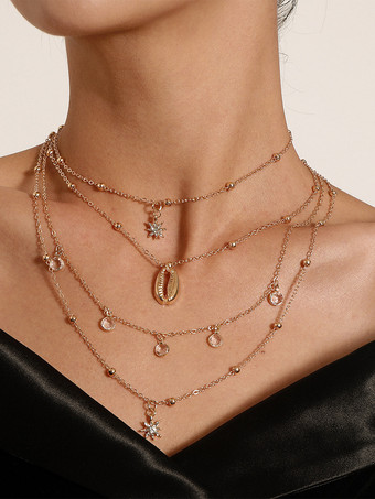 ゴールド ネックレス メタル ホリデー ティーンガールズ レディース ジュエリー