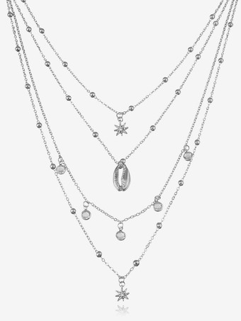 シルバー ネックレス メタル ホリデー ティーンガールズ レディース ジュエリー