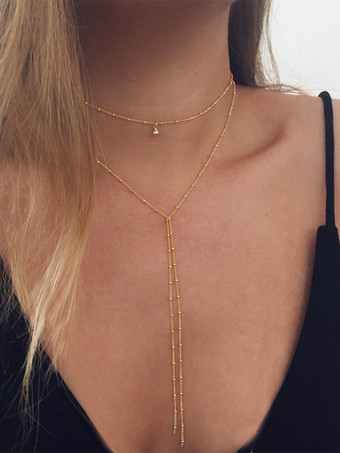 ゴールド シンプルなネックレス ボールペンダント ミニマルネックレス