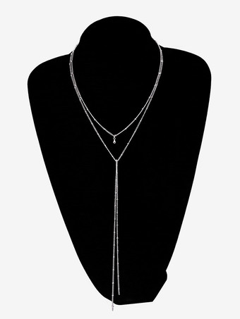 シルバー シンプルなネックレス ボールペンダント ミニマルネックレス