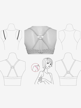 ブライダルランジェリー ブラショルダーストラップクリップバックル 滑り止め H型