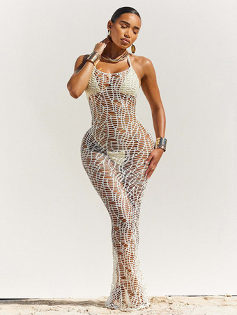 ビキニ トライアングル ホルター ソング カットアウト ドレス ビーチ サマー 3点セット