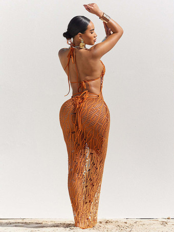 ビキニ トライアングル ホルター ソング カットアウト ドレス ビーチ サマー 3点セット