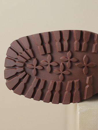 レディース アンクルブーツ ブラック バックル ブーティ PUレザー ラウンドトゥ パピーヒール