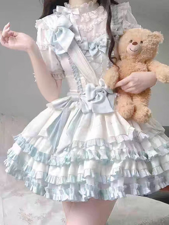 スイートロリータドレス ポリエステル ノースリーブロリータドレス