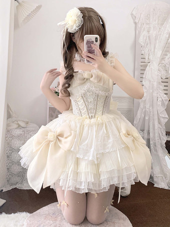 スイートロリータドレス ポリエステル ノースリーブ ジャンパー スイートロリータドレス