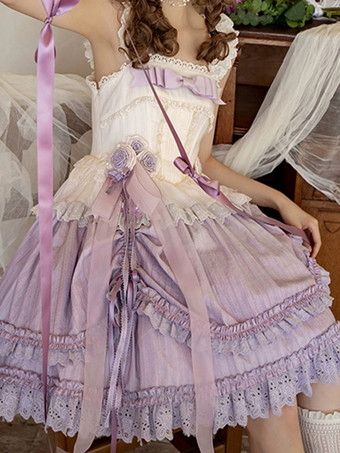 スイートロリータドレス ポリエステル ノースリーブ ジャンパー ロリータドレス