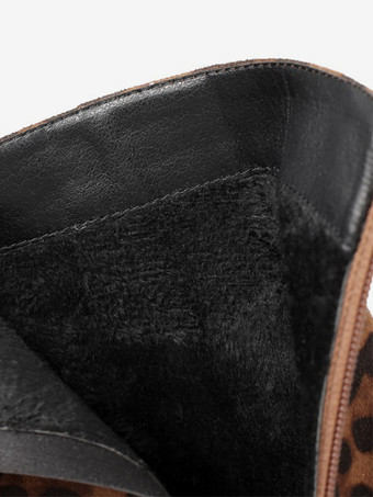 ブラック ブロックヒール アンクルブーツ バックルディテール ラウンドトゥ ブーティ