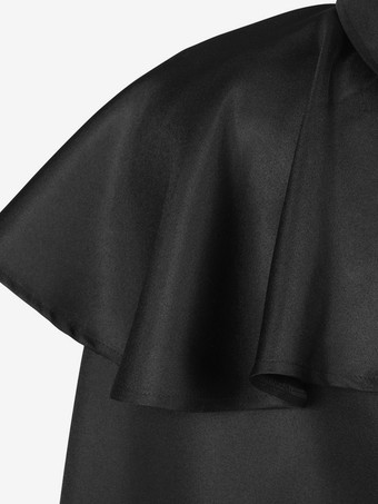 ブラック レトロ コスチューム ポリエステル マント メンズ レトロ アクセサリー マリー アントワネット コスチューム パーティー プロム ドレス バーガンディ