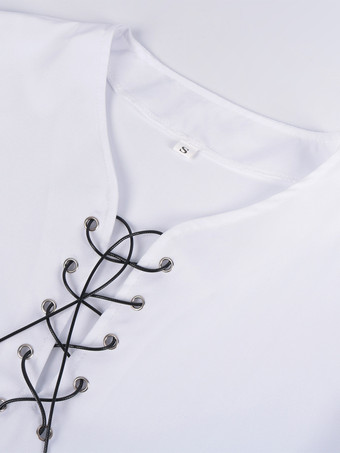 ホワイト ヴィンテージ トップ レトロ 長袖 ポリエステル ポリエステル ファイバー トップ レトロ コスチューム 男性用 バーガンディ