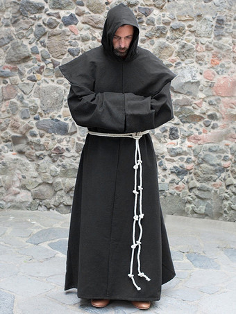 ブラック 黒 ヴィンテージ レトロ 長袖 ポリエステル ポリエステル繊維 オーバーコート レトロ コスチューム 男性用