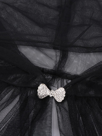 ブラック レトロ コスチューム レディース ポリエステル アクセサリー マント マリー アントワネット コスチューム レトロ パーティー プロム ドレス