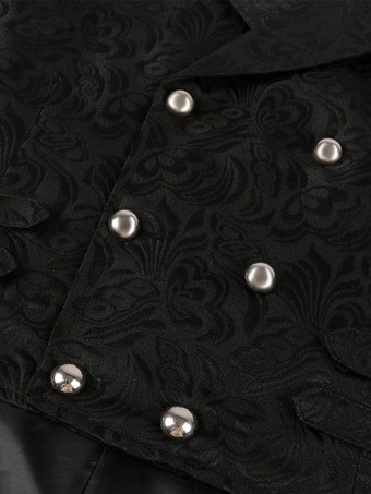 男性用ブラック ヴィンテージトップ レトロ ポリエステル ノースリーブ レトロコスチューム バーガンディ