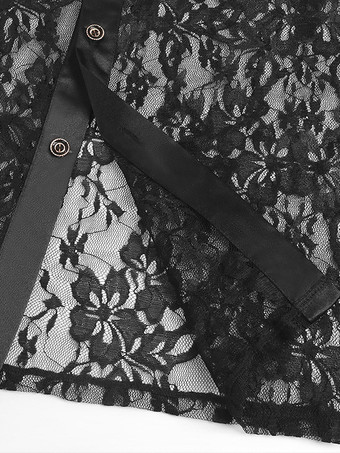 ブラック ヴィンテージ トップ レトロ 長袖 ポリエステル ポリエステル ファイバー シャツ レトロ コスチューム 男性用