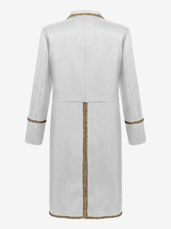 男性用レッド ヴィンテージトップ レトロ ポリエステル 長袖 レトロコスチューム バーガンディ