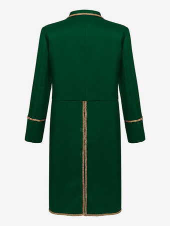 男性用レッド ヴィンテージトップ レトロ ポリエステル 長袖 レトロコスチューム バーガンディ