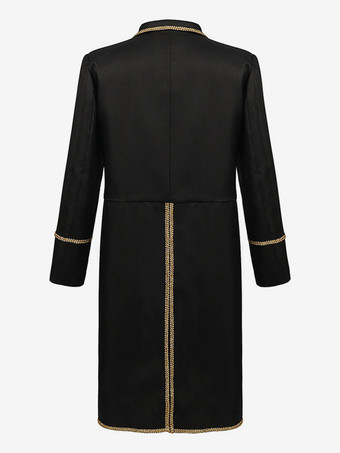 男性用レッド ヴィンテージトップ レトロ ポリエステル 長袖 レトロコスチューム バーガンディ