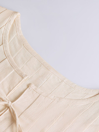 シックなキャミソールトップ レースアップ プリーツ ラウンドネック 夏 カジュアル レディース トップ