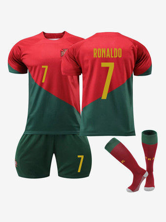 Cristiano RONALDO Trikot Nummer 7 Activewear 3-teilige Sportbekleidung für Erwachsene und Kinder