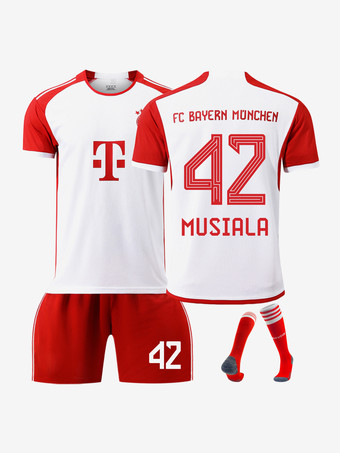 FC Bayern München Nr. 42 MUSIALA Heimtrikot 23/24 3-teilig für Erwachsene und Kinder