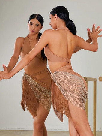 ラテンダンスコスチューム レッド レディーストップ セクシー ポリエステルトップ ダンスコスチューム