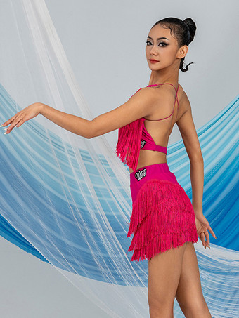 ラテンダンスドレス ホワイト レディース ドレス セクシー ポリエステル トップ スカート ダンスウェア