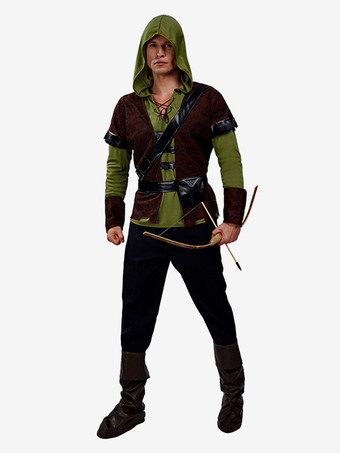 クリスマス ハロウィン コスチューム コーヒーブラウン 大人用 ヴィンテージ パンツ アクセサリー ポリエステル プロムセット ホリデーコスチューム