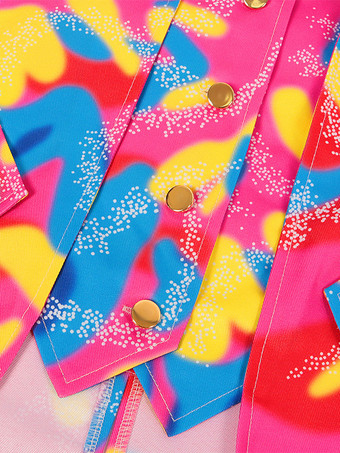 男性用レッド ヴィンテージ レトロ ポリエステル 長袖 レトロコスチューム