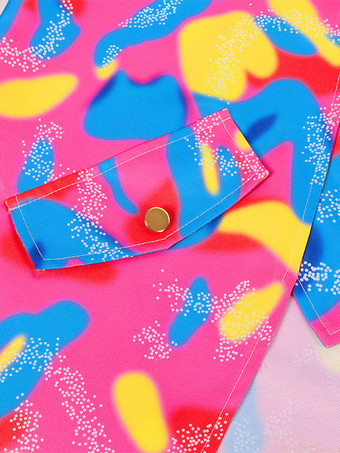 男性用レッド ヴィンテージ レトロ ポリエステル 長袖 レトロコスチューム