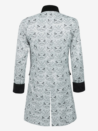 イエロー ヴィンテージ レトロ 長袖 ポリエステル ポリエステル繊維 オーバーコート レトロ コスチューム 男性用