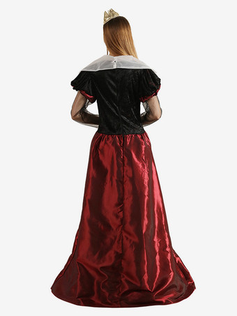 赤いレトロコスチューム レディース ポリエステルドレス ドレス レトロ マリーアントワネット コスチューム パーティー プロムドレス バーガンディ