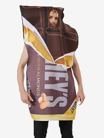 ブラウン クリスマス ハロウィン コスチューム コーヒーブラウン ユニセックス 面白いジャンプスーツ ポリエステル ジャンプスーツ ホリデーコスチューム