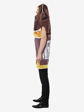 クリスマス ハロウィン コスチューム コーヒーブラウン ユニセックス 面白いジャンプスーツ ポリエステル ジャンプスーツ ホリデーコスチューム