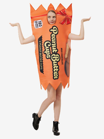 クリスマス ハロウィン コスチューム コーヒーブラウン ユニセックス 面白いジャンプスーツ ポリエステル ジャンプスーツ ホリデーコスチューム